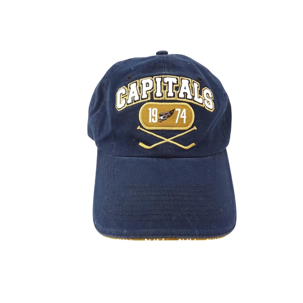 Old Time Sports Washington Capitals NHL Hat Navy Blue 1974 Est Adjustable Cap‎